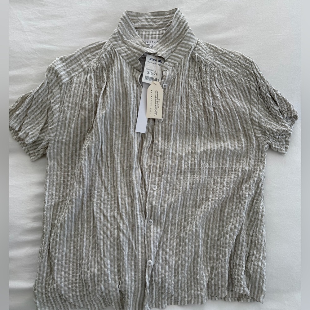 Women’s Striped light Green and white Shirt